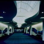 Historical Tiles of Auto Industry on columns at Flint Airport, 1989