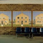 Social Services, 1st 1% Public Art project in Charlotte depicting home, school and work. 4' X 15' photoceramics.  1985